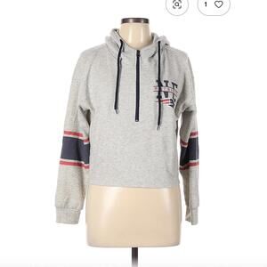 NFL Patriots Gray Pullover Hoodie Size L